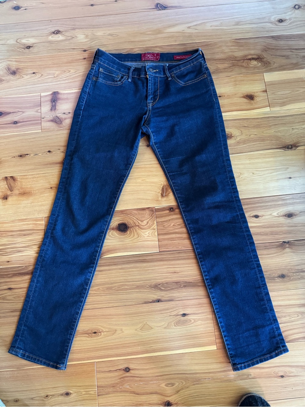 Lucky Brand Women's Blue Denim Sweet Straight Mid Rise Jeans Size 0 0/25 A